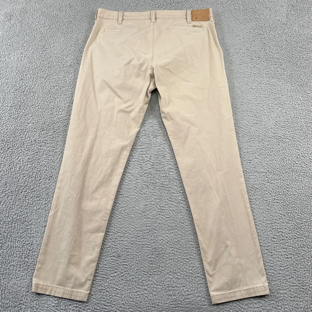 34 Heritage Chino Mens 38x34 Tan Hudson Mid-Rise Stretch Cotton Casual Pants - Picture 2 of 11